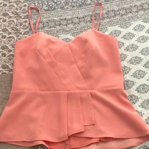 Coral similar to a corset type blouse! Size 8
